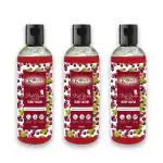 Globus Naturals Red Wine Refreshing Body Wash Enriched with Peach and Almond, Suitable for all skin type,100 ml, Set of 3