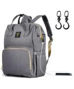 Sunveno Diaper Bag With Stroller Hooks XL, Grey