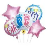 The Party Store He or She Foil Set of 5 piece