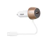 SOFTY 2.4AMP SINGLE USB CAR CHARGER WITH MICRO USB CHARGING CABLE SCC-104M - WHITE