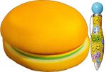 Technochitra Multicolor Burger Shape Writing Pad, Note Pad Mini Writing Pad Blank