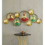 Baba Handicrafts Musician Ring Doll Family Wall Art | Multicolor Metal Wall Décor With Led | Premium Design Wall Hanging For Living Room And Bedroom | Size -147cm x 63cm |