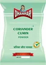 DHANHAR Natural and Pure Coriander-Cumin Dhana-Jeera Powder, 500 Grams