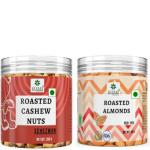 Kesari - Grains & Nuts Combo Pack of Nuts( Peri Peri, Schezwan ), Crunchy & Delicious With Hi Fiber Cashews, Almonds (2 x 200 g)