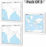 GO WOO SMALL - 100 INDIA POLITICAL , INDIA PHYSICAL and SMALL - 100 WORLD POLITICAL OUTLINE MAP