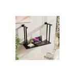 Riyan Luxiwood Holly Wall Mounted Study Table with Shelf and Storage Study Table Wall Mounted Desk (Medium, Brown)