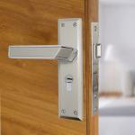 Volo Silver Stainless Steel Glass Door Lock One Side Key