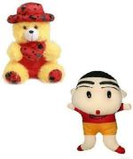 Kashish Trading Company soft toy yellow love cap with shinchan (25-30 cm) - 30 cm (Multicolor)