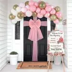 SPECIALYOU.IN Baby Girl Welcome Decoration Items with Welcome Girl Poster and Pastel Pink, White Balloons for decoration, Entrance decoration for home, baby girl welcome home decoration kit - 49 Pcs
