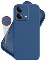 HUPSHY Back Cover for POCO X6 Neo (Blue, Flexible, Silicon, Pack of: 1)