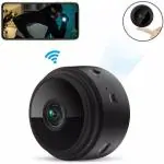 AVOIHS magnet yu8 Wireless Security Camera with Wi-Fi HD Spy Hidden Min Built in Battery Night Vision Support 64GB (Black)