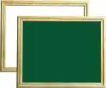 SHELFKING Non Magnetic Wooden Frame Double Sided Slate / Lapboard Greenboards (White, Green)