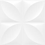 Kayra Decor 3D Wall Panel PVC Zig Zag Design , White,19.7 X 19.7, (Pack of 20) Covers 53.9 Sq Feet.