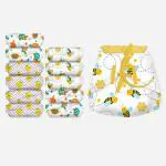 SNUGKINS Cotton Cloth Nappies/Langot for New Born Baby 0-3 months | 100% Pure Cotton Nappies | Washable & Reusable | Pack of 12
