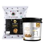 D'aromas Eggless Vanilla Maida Instant Waffle Premix 1kg with White Chocolate Spread 1kg