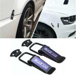 AutoBizarre Car Bumper Security Hook Lock Clips Kit Quick Release Fasteners Sparco Bumper Clips for Car Bumpers, Fenders, Trunk and Hatch Lids Compatible with All Cars (Set of 2)