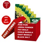 AKD MASALA Pani puri,Chat,Pou vaji,Chole,Jeera,Black Salt Masala Chat Masala Combo 1200gm(200x6)