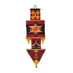 VARUNAVI Handloom Handmade Fabric Wall Hanging Tapestry (26 X 8 , Multicolor)