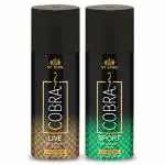 ST-JOHN Cobra Sports & Live Limited Edition Deodorant Spray Long lasting Protection 150ml Each Deodorant Spray For Men - Pack of 2