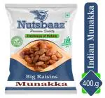 Nutsbaaz - Premium Munakka Raisins, 400g (Garnish or Add to Fruit Salads, Oatmeals, Mueslis, Trail Mixes, Ice creams, Baked Goods, Kheer & Ladoos)