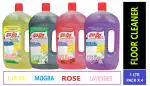 GOGO Floor cleaner 1 Ltr. Pack ( Lime, Mogra, Rose, Lavender)