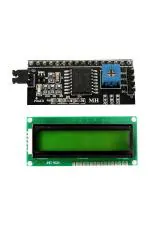 Robotbanao 16x2 Characters 1602 Alphanumeric LCD Display With IIC I2C Serial Interface Adapter Module Yellow Backlight Black Text Contrast Control