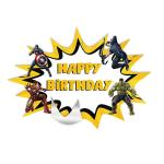 Festiko Superhero Theme Colourful Happy Birthday Stickers (6 Pcs), Theme Birthday Supplies, Return Gifts For Kids, Gift Accessories, Party Items, Superhero Theme Stationary Supplies