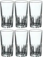PASABAHCE (Pack of 6) Color Glass Nova Glass Set Water/Juice Glass (135 ml, Glass, Grey)
