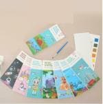 DMFS Pocket Watercolor Painting Book Magic Water Coloring Books Drawing Doodle Coloring Book Watercolor Pocket Palette Paint with Water Books for Kid (PACK OF 3)
