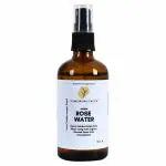 Homegrown Platter Steam Distilled Damask Rose Hydrosol in spray bottle, 100ml | skin | face | edible
