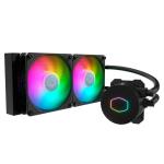 Cooler Master Black Masterliquid Ml240L Argb V2 Cpu Liquid Cooler Support Intel And Amd Cpu Socket, 3Rd Gen Dual Chamber Pump