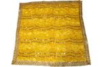 Reliable Yellow Puja Cloth For Multipurpose Use For Home Mandir 18 x 18 inch Pack of 4