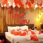 Krido (Pack of 53) I Love you Red Foil Balloon I love u balloons love balloons for decoration love balloons for birthday love balloons for anniversary