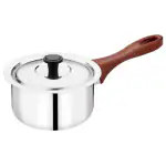 VINOD Saucepan with Steel Lid & Long Side Handle, Tea / Milk Pan, Capacity 2.5 Litre