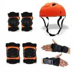 Gmefvr Skating Guard, Protective Skating Guard Kit | Skate, Cycling Protection Set | Multi Sport Gear, Helmet Elbow Guards Knee Caps & Hand Gloves (Medium)