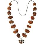 Feel Touch Mart 1 se 14 Mukhi Rudraksha Mala Original Nepali With Gauri Shankar & Ganesh Lab Certfiied Oval Bead Natural Nepal Sarva Siddha Mala Beautiful Pendant 1 to 14 For Men & Women By