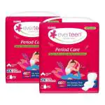 everteen Period Care XXL Soft with Double Flaps enriched with Neem and Safflower 2 Packs (40 Pads each, 320mm)
