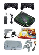 VikriDa TV Video Game Console Stick 2.4g Wireless Gamepad Controller USB Built-in 25000+ Classic Games 64gb with Mini Retro Game 8Bit Wire Game for Kids 999 Games in Built Version(Combo Pack 2 )