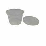 Hriday Foods 25 ml Transparent Container with Air Tight Lid (Set of 50) for Chutney | Sauce | Pickles - Reusable