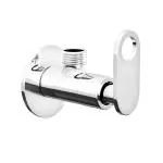 ENNIUS Angle Valve alive for bathroom All Brass Angle Valve With Wall Flange, Brass Disc Stop Cock for Bathroom Taps, Geyser and Wash Basin Connection with Chrome Finished (Pack of 1)