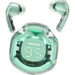 SFZ Wireless T8 Pro Ultrapod Earbuds 32H Battery Fast Charging IPX5 Bluetooth Gaming Headset with Type C Fast Charging & Display - Green