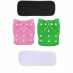 BADAL KIDZ Cotton and Soft Premium Quality Diapers and Wet Free Insert Pads | 2 Diapers and 2 Insert Pads | Baby Diapers | Multicolor | Weight 400 gm | Size-L