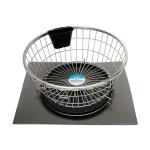 Cosmos Stainless Steel Round Dish Drainer Rack / Basket with Drip Tray & Anti Skid Mat , Dish Rack , Kitchen Rack , 18x18x10 inches (LXWXH) , Size - Small