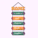EXPLEASIA Decorative Wall Hanging Wooden Art Decoration Item for Home | Office | Living Room | Bedroom | Decoration Items |Home Decor| Gift Items (Home is Where)