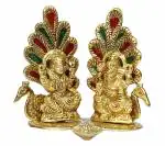 Kartique Metal Laxmi Ganesh Idol 5.25 Inch Medium