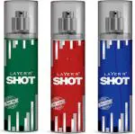 LAYERR Shot Royal Jade, Red Stallion, Deep Desire Combo Set for Men 135 ml (Pack of 3)