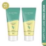Glamveda Happy Foot Care Cream for Cracked Heels | Nourishment & Hydration | Pack Of 2 200gm