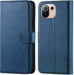 Clickaway Blue Leather Back Case Cover For Xiaomi Redmi M11 Lite