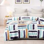 Purav Light Microfibre Reversible Comforter, Doubel, Ocean Blue and Multicolor, 220 GSM, 1 Piece