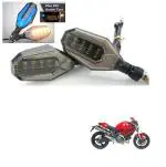 Kozdiko Multicolor U Shape Dual Color LED DRL Running Lamp For Ducati Monster 796 S2R (Pack of 4)